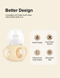 4-Pack Silicone Sleeves for Philips Avent Glass Bottles, BPA-Free Drop-Resistant Baby Bottle Sleeves with Handles, Compatible with Philips Avent Natural Glass Baby Bottles (4 oz)