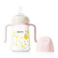 No Spill Sippy Cups,Weighted Straw Toddler Water Bottle with Handle,Spill Proof Toddler Cup with 2 Nipple for Baby 6-12 Months and Toddlers 1-3 (PP, 8 Ounce, Pink, 1 Pack)
