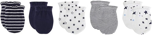 5 Pairs Unisex Baby Mittens No-Scratch 0-6 Months New Born