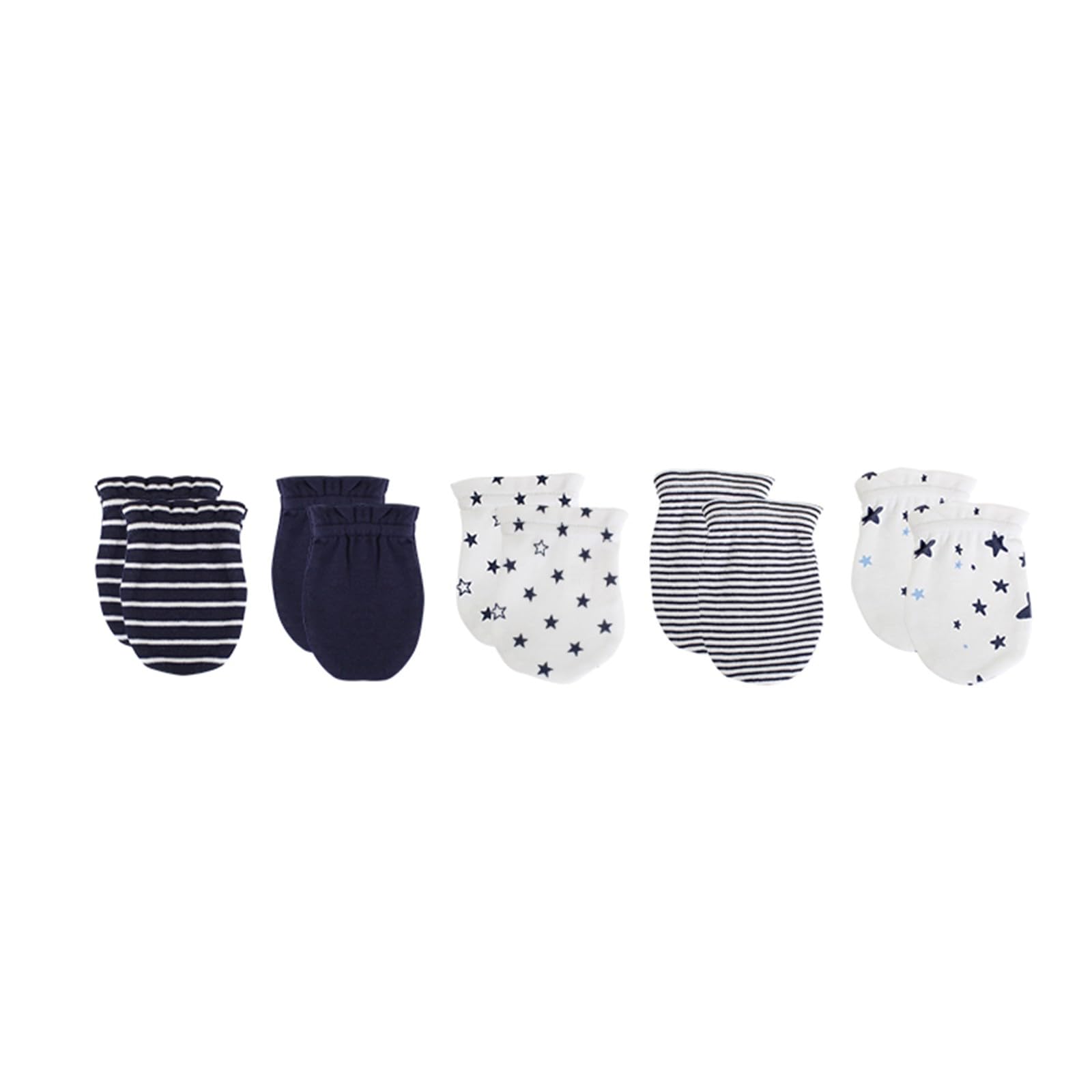 5 Pairs Unisex Baby Mittens No-Scratch 0-6 Months New Born