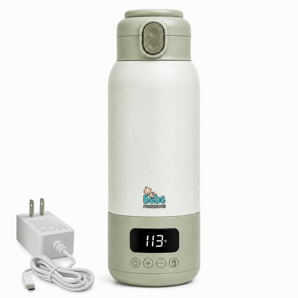 Portable Milk Warmer for Travel 17oz, 45W Fast Charge, Long Battery Life, 316 Stainless Steel, LED Display, Fast Heating, Precise Temp Control, Leak-Proof, Cordless Baby Milk Warmer for on the go