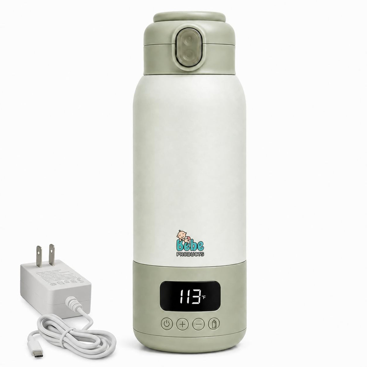 Portable Milk Warmer for Travel 17oz, 45W Fast Charge, Long Battery Life, 316 Stainless Steel, LED Display, Fast Heating, Precise Temp Control, Leak-Proof, Cordless Baby Milk Warmer for on the go