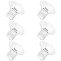 6pcs Updated Silicone Flange Insert 20mm Compatible with Momcozy/Medela/Spectra/Eufy/Lansinoh/TSRETE/Elvie/NCVI/Paruu Breast Pump, for 24mm Flange/Shield, Breastfeeding Essential Replacement Pump Part