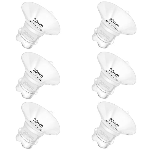 6pcs Updated Silicone Flange Insert 22mm Compatible with Momcozy/Medela/Spectra/Eufy/Lansinoh/TSRETE/Elvie/NCVI/Paruu Breast Pump, for 24mm Flange/Shield, Breastfeeding Essential Replacement Pump Part