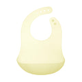 Olababy Fold N Go Silicone Baby Bib w/Travel Case, Waterproof (Lemon)