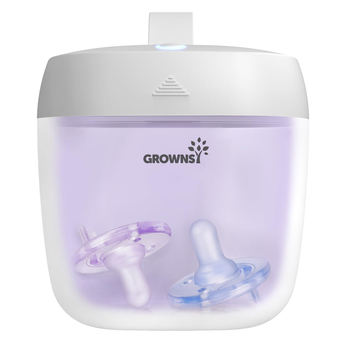 GROWNSY Pacifier Sanitizer Case Portable on The Go for Baby, White