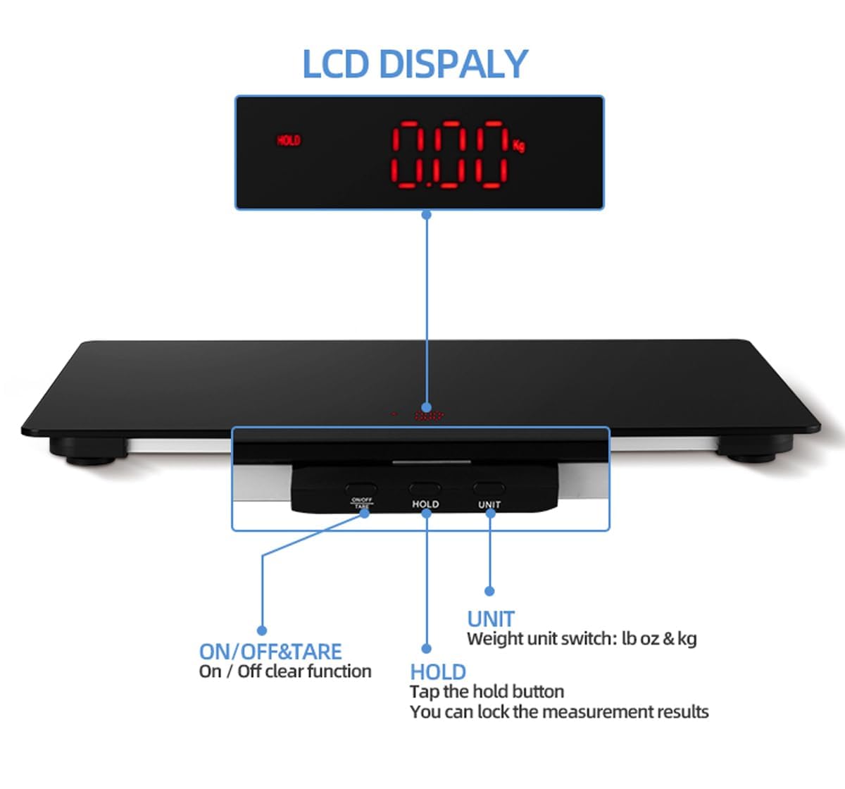 SIKE Digital Dog Veterinary Scale, 220lbs High Precision Pet Weighing Scale