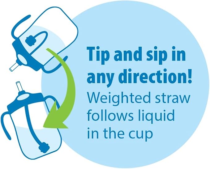 Dr. Brown's Milestones Baby's First Straw Cup, Training Cup with Weighted Straw, 9oz/270mL, Coral, BPA Free, 6m+
