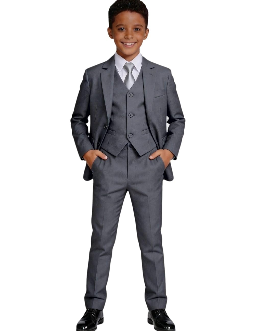 Boys Suit Size 2T Toddler Wedding Outfit Boy Ring Bearer Kids Tuxedo Gray