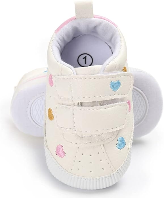 Clowora Baby Boys Girls Shoes Non-Slip Rubber Sole Sneakers Infant First Walking Toddler Crib Shoes Newborn Loafers Flats.