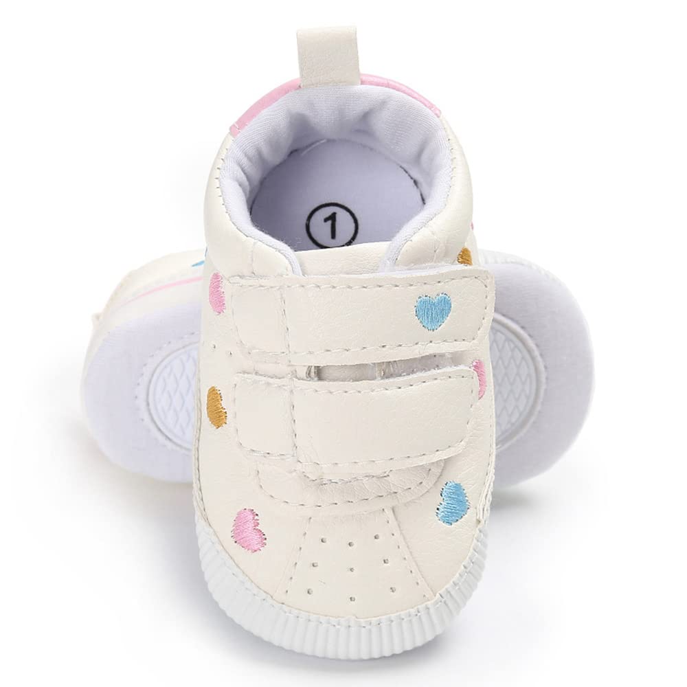 Clowora Baby Boys Girls Shoes Non-Slip Rubber Sole Sneakers Infant First Walking Toddler Crib Shoes Newborn Loafers Flats. (10/Multi-Color,0-6 Months)