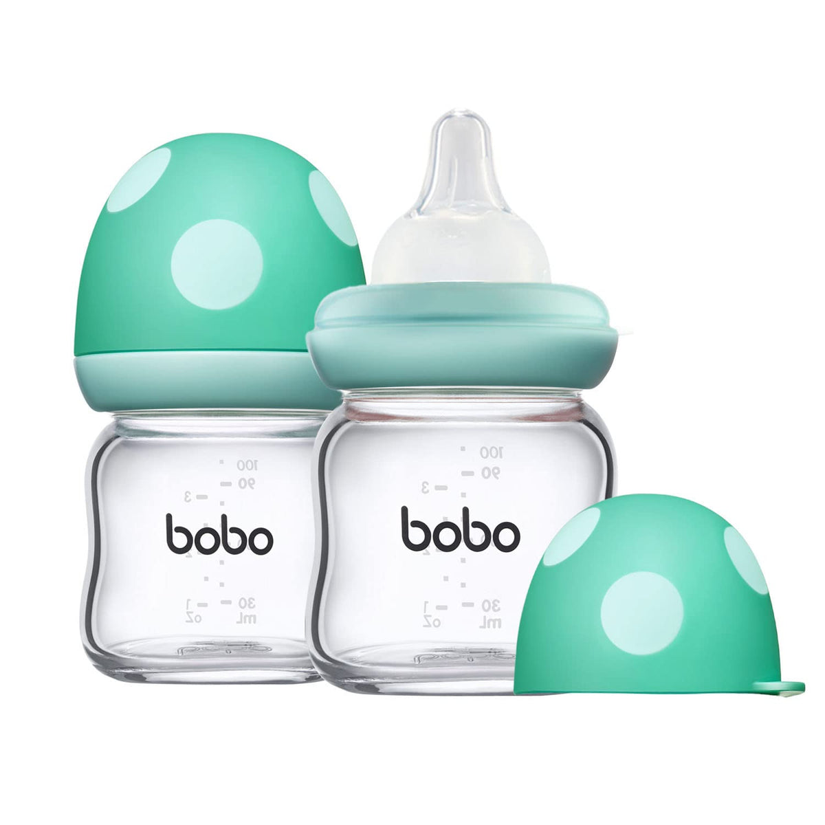YOHKOH Natural Glass Baby Bottles, 8.8oz Red-A 4‑Pack