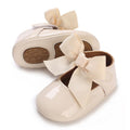 COSANKIM Baby Girls Mary Jane Flats Shoes Anti-Slip Rubber Sole Infant Toddler Princess Wedding Dress Shoes(12-18 Months Toddler, A/Beige)