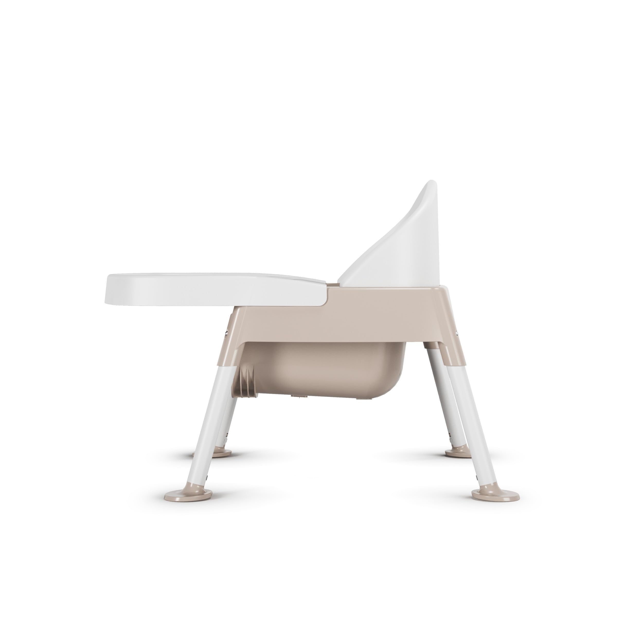 Foundations Secure Sitter 5" Feeding Chair Highchair, White/Tan