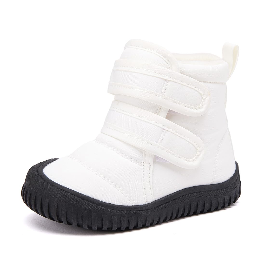 BMCiTYBM Baby Snow Boots Boys Girls Winter Infant Shoes Non Slip 6 9 12 18 24 Months Faux Fur White Size 12-18 Months Toddler