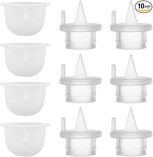 6pcs Duckbill Valves Compatible with Zomee Z1/Z2/BabyBuddha/NCVI 8782/8780/Motif Twist Breast Pump Replacement Pump Accessories