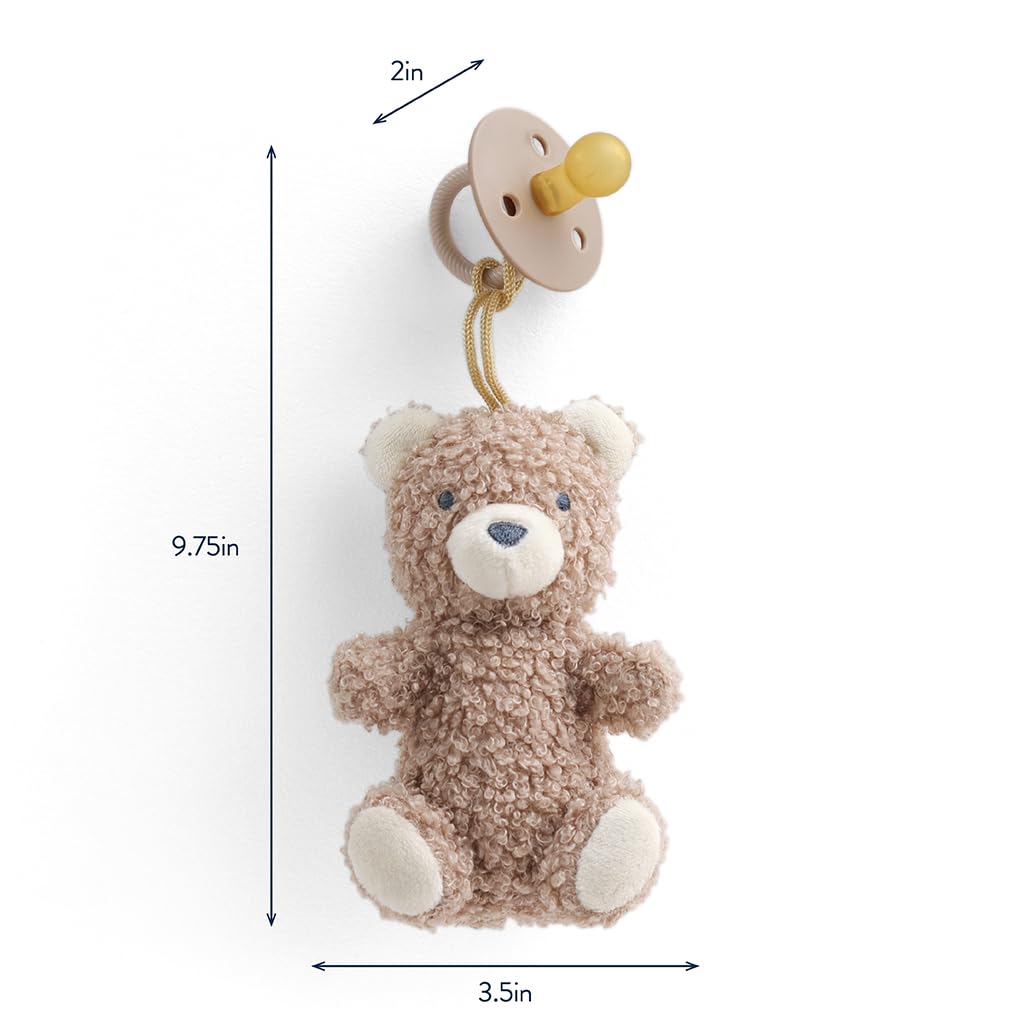 Itzy Ritzy Pacifier & Lovey Set - Natural Rubber Pacifier with Plush Bear