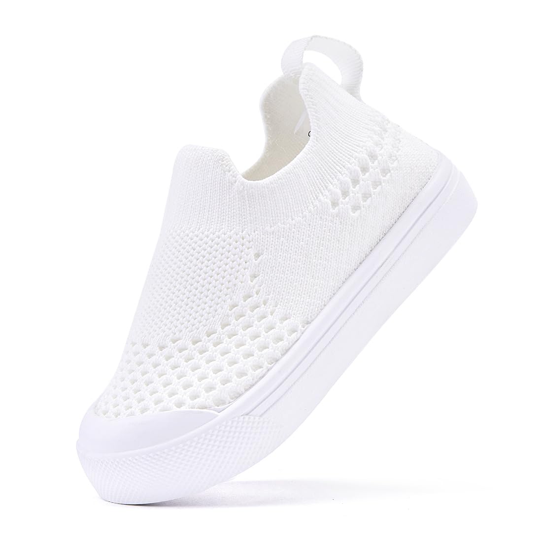 BMCiTYBM Toddler Walking Shoes Baby Boy Girl Barefoot Sneakers White Size 8