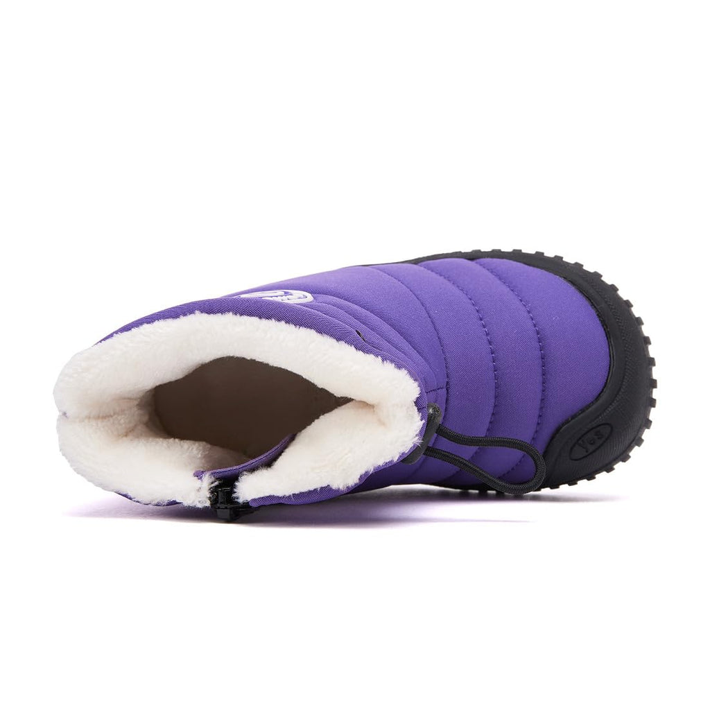 BMCiTYBM Baby Snow Boots Boys Girls Winter Infant Shoes Non Slip 6 9 12 18 24 Months Faux Fur Purple Size 18-24 Months Toddler