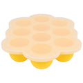 WeeSprout Silicone Freezer Tray with Clip on Lid Perfect Food Storage Container for Homemade Baby Food, Vegetable, Fruit Purees, and Breast Milk (Bright Yellow, Ten 1.5 Ounce Sections)