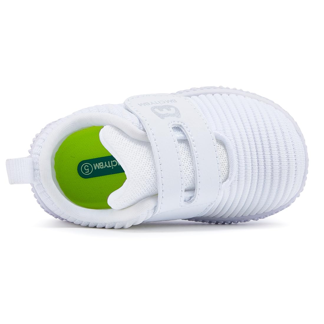 BMCiTYBM Baby Walking Shoes First Infant Sneakers White Size 6-12 Months