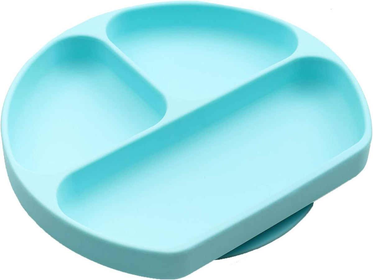 Silikong Suction Plate for Toddlers | BPA Free, 100% Food-Grade Silicone | Microwave, Dishwasher and Oven Safe | Stay Put Divided Baby Feeding Plates