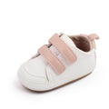 LONSOEN Baby Boys Girls First Walking Shoes Infant Outdoor Sneakers,BAY243 White/Pink 12-18 Months