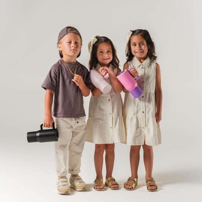 HydroJug Kids - 20 oz Insulated Kids Water Bottle with Flip Straw & Handle | Leak-Proof & Durable | Perfect for School, Sports, Lunch, Travel & Camp, Sage