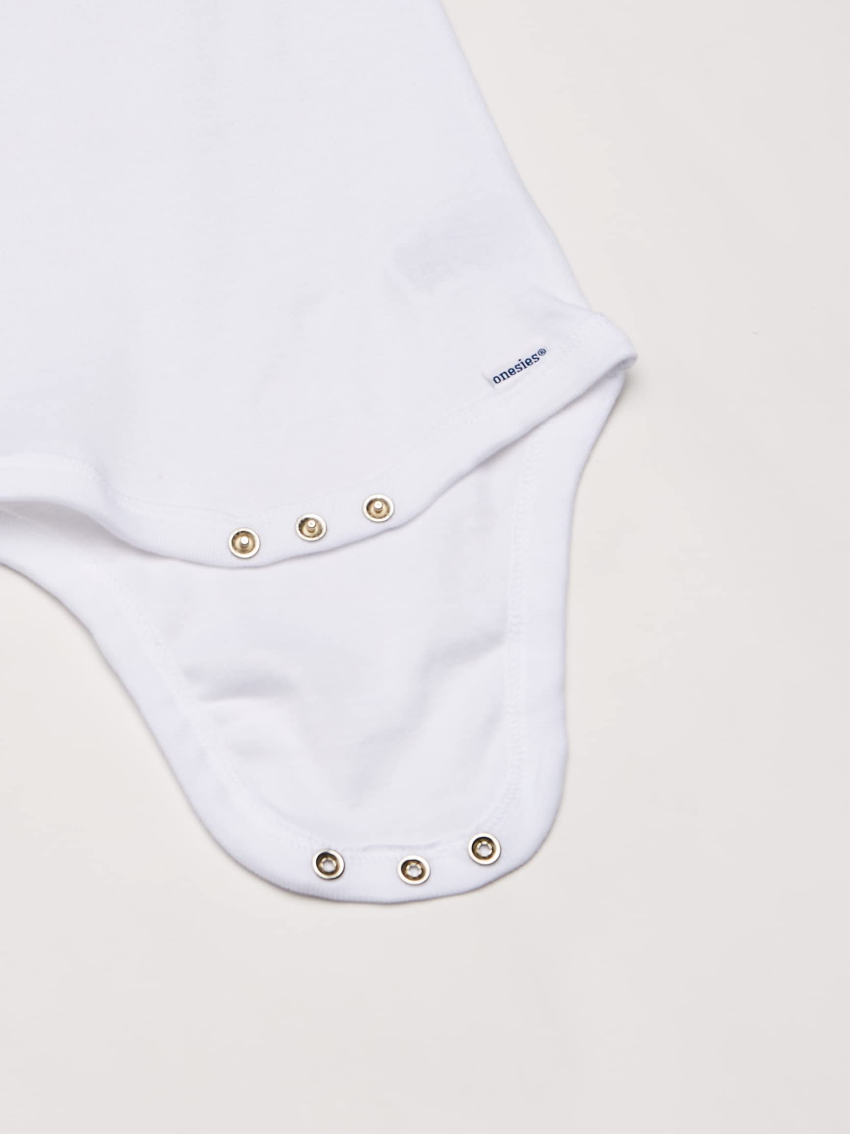 Gerber Baby 5-Pack Solid Onesies Bodysuits, White, 18 Months
