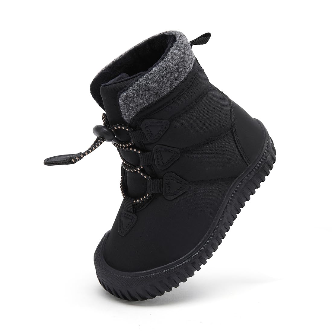 BMCiTYBM Toddler Baby Snow Winter Boots Shoes Boys Girls Cold Weather Baby Faux Fur Shoes 3-3.5 Years Black Size 9 Toddler