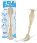 Bumco Baby Bum Brush - BPA-Free Diaper Cream Spatula with Suction Cup Base, Soft & Flexible Silicone, Wipe-Clean, Mom-Invented Diaper Bag Essentials (Sand)