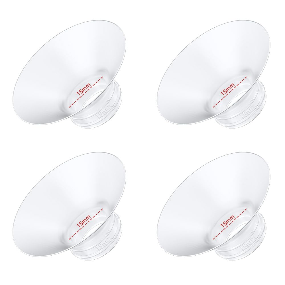 4PC Flange Insert 14mm Compatible with Momcozy M5/M6/M9/S12 Pro/V1 Pro/V1 Pro Breast Pump, Fit for Eufy/Elvie/Medela/Spectra/Lansinoh/NCVI/Lansinoh/TSRETE with 24mm Flange/Shield Breast Pump