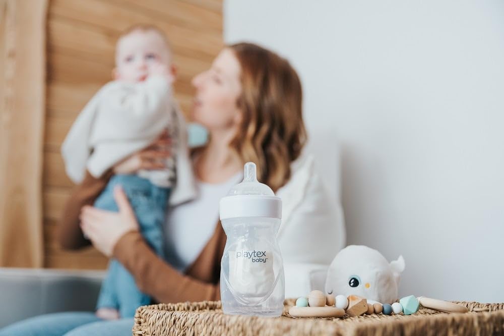 Playtex Baby NATURALATCH Comfort Wide Neck Nipples for Babies 6+ Months, Fast Flow (2 Count), Feeding Essentials for Newborn and Breastfeeding Babies
