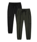 Muaney Toddler Boys Cargo Jogger Pants Baby Boys Sweatpants Thin Quick Dry Casual Pull On Pants（218BlackGreen4T）