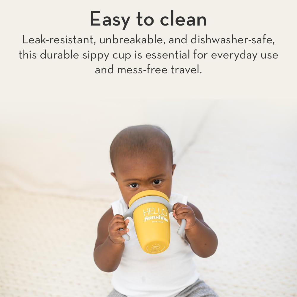 Bella Tunno Sippy Cup, Silicone Training Cup with Transition Handles for Infants, Toddlers & Kids, Babies 6-12 Months & Toddlers 1-3 Years, Boys & Girls, Oops I Dropped It Again, 8 oz