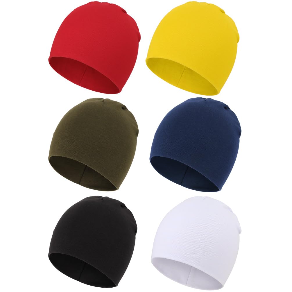 DRESHOW BQUBO 6 Pack Baby Hats for Boys Girls Unisex Baby Beanie Hat Soft Cute Knit Cap Nursery Beanie for Newborn Infant Toddler Kid