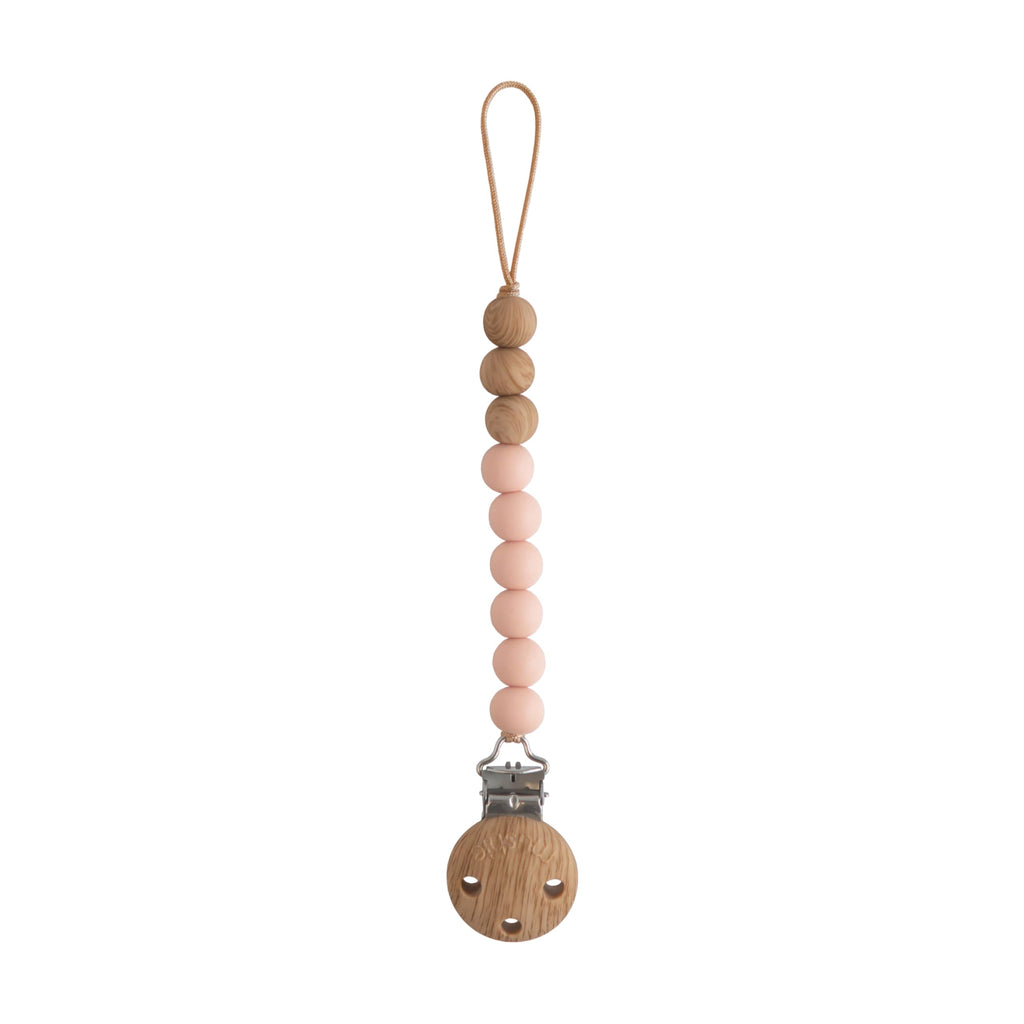 mushie 100% Silicone Baby Pacifier Clip BPA Free | Eva (Blush)
