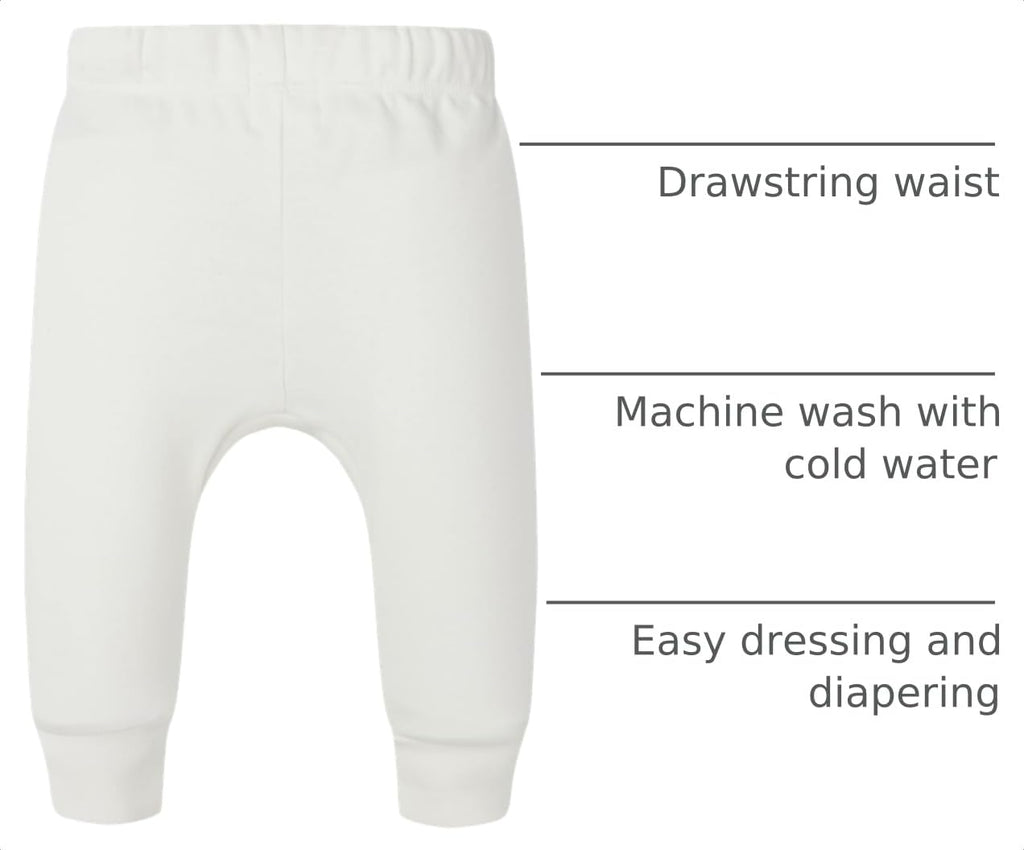 AIUI-HARNSBORN Baby 3 Pack Flexy Pants and Leggings, Baby Pants Infant Boys Girls Tapered Ankle Jogger Pant(3-6 Months, Black/White/Gray)