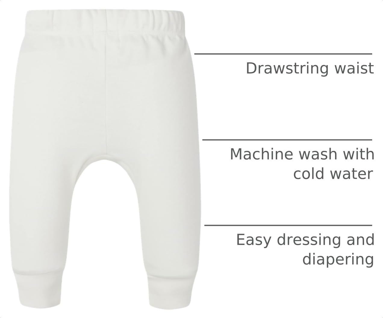 AIUI-HARNSBORN Baby 3 Pack Flexy Pants and Leggings, Baby Pants Infant Boys Girls Tapered Ankle Jogger Pant(3-6 Months, Black/White/Gray)