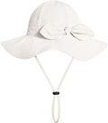 Baby Girl Sun Hat with UPF 50+ Outdoor Adjustable Beach Hat with Wide Brim Bucket Hats