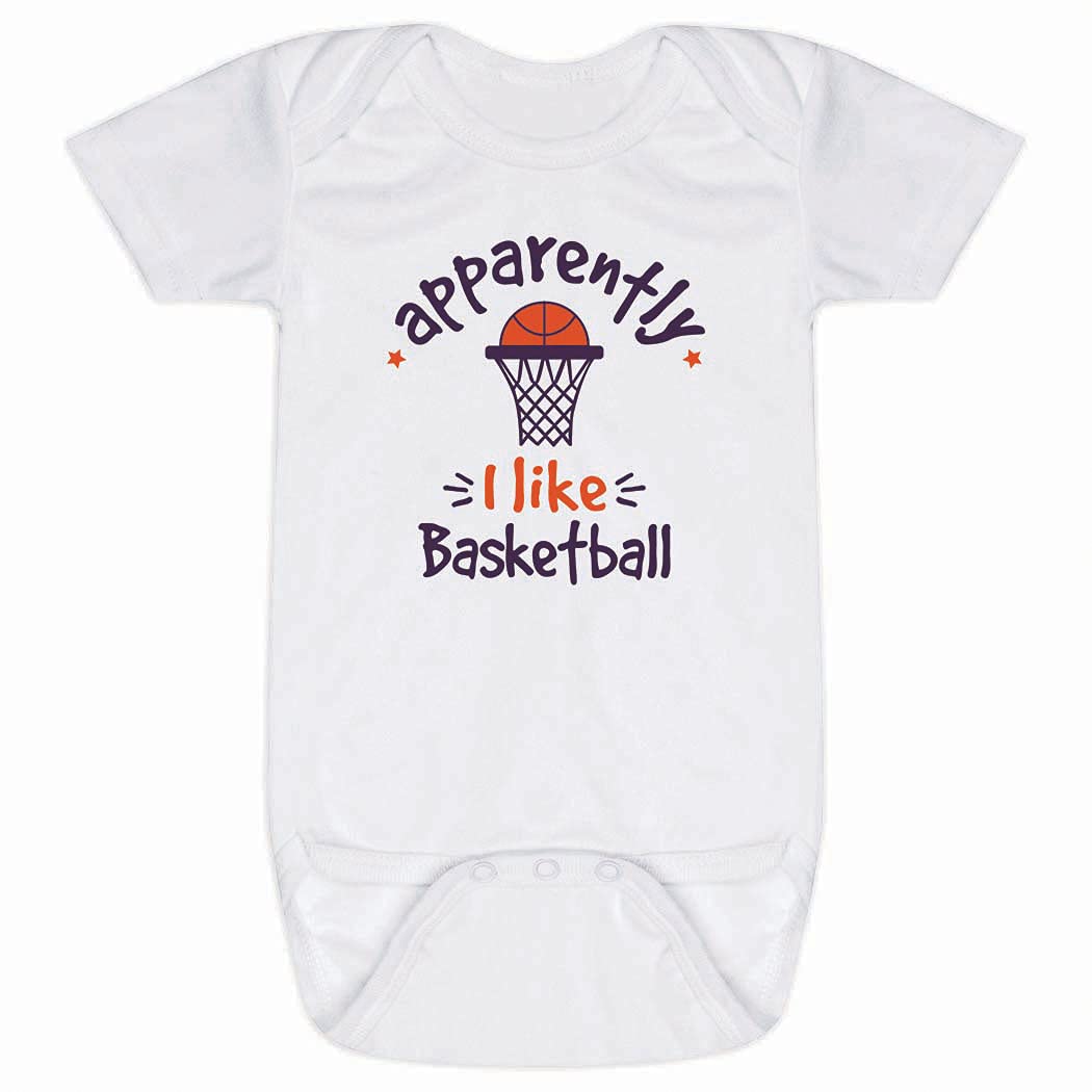 ChalkTalkSPORTS Basketball Baby Bodysuit - Crawl Walk Basketball Small