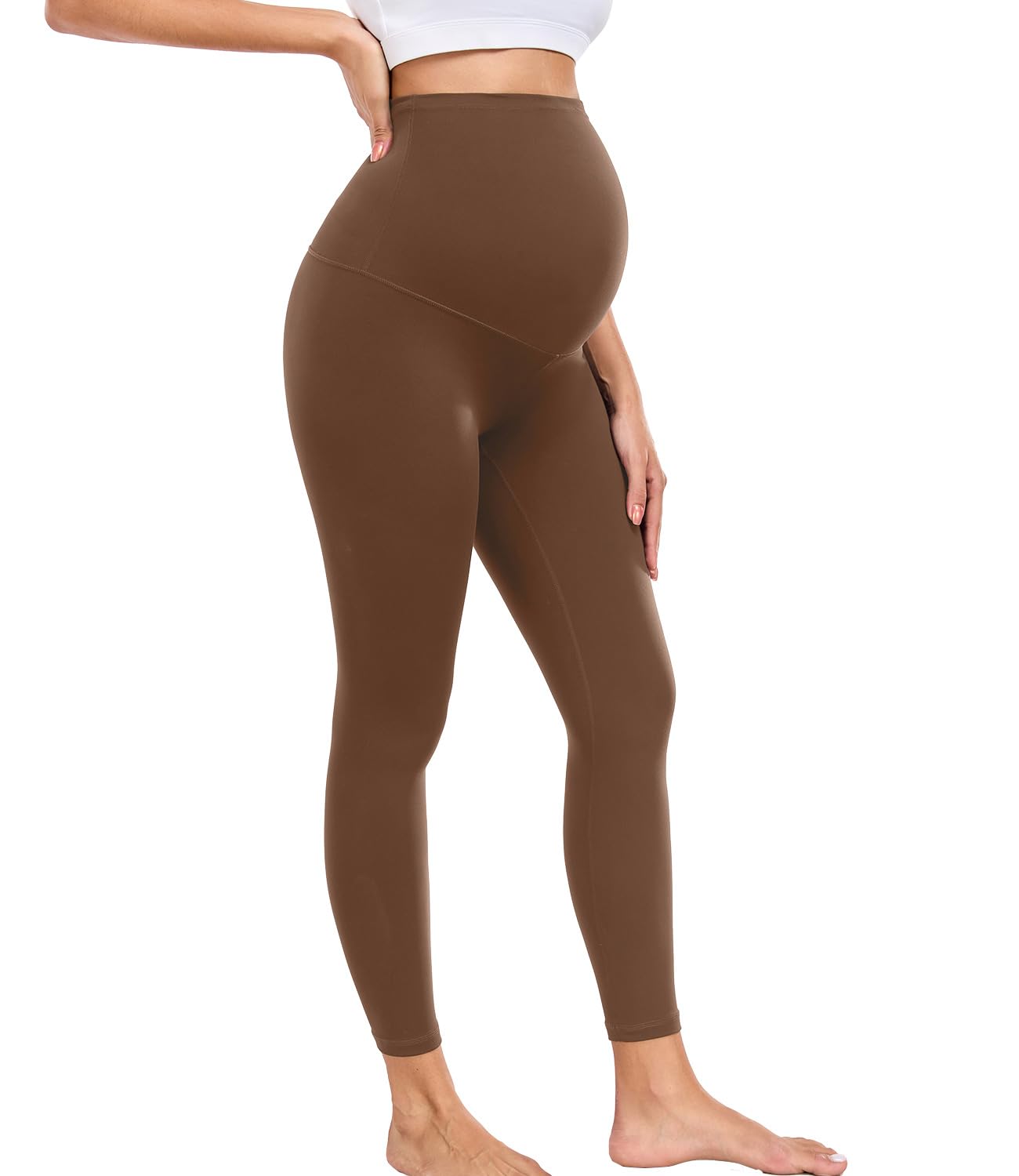 wirarpa Women's Maternity Leggings Over The Belly Buttery Yoga Pants 25" XS