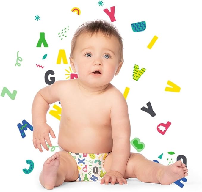 Hello Bello Premium Baby Diapers Size 5, 18 Count of Disposable, Extra-Absorbent, Hypoallergenic Baby Diapers with Snug and Comfort Fit, Alphabet Soup