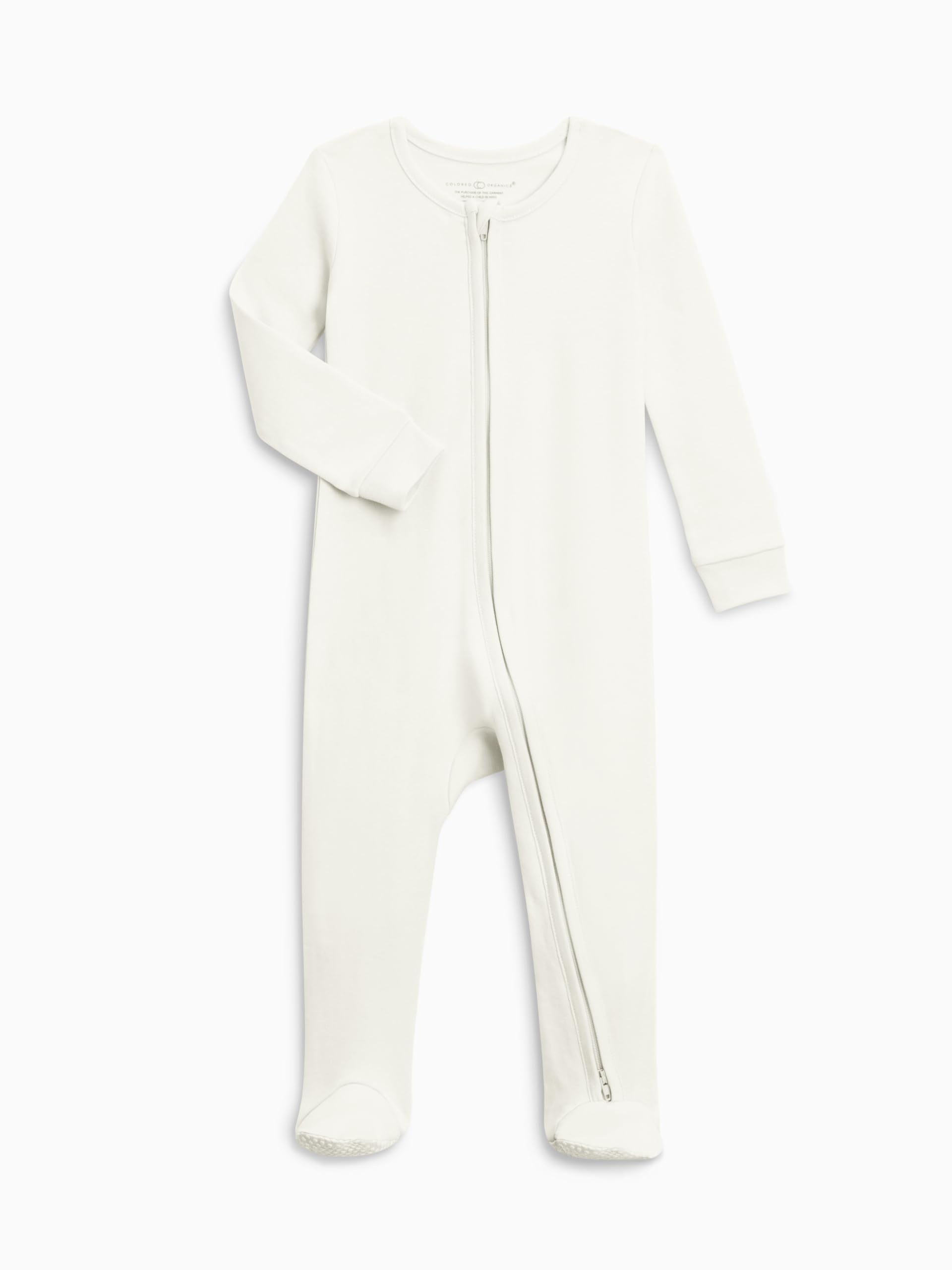 Colored Organics KENDI Organic Cotton Zip Sleeper - Ivory 6-12M