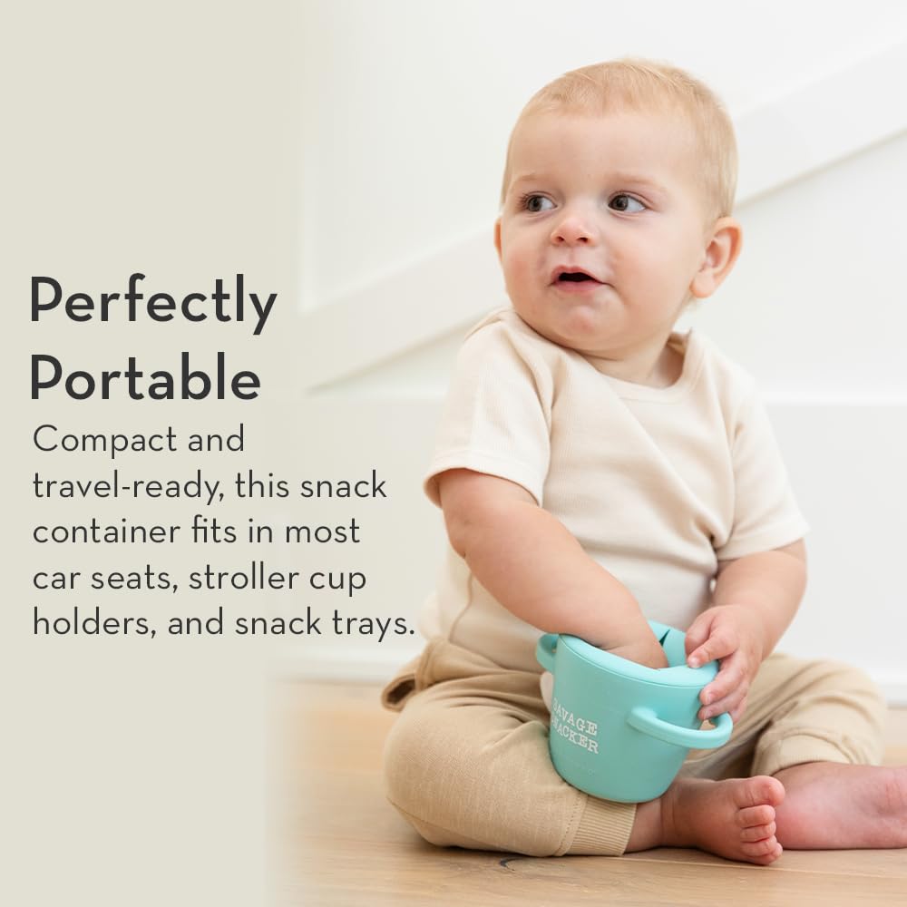 Snack Cups for Toddlers by Bella Tunno, Silicone Spill Proof Food Container with Lid, Babies & Kids 6-12 Months, Snaccidents