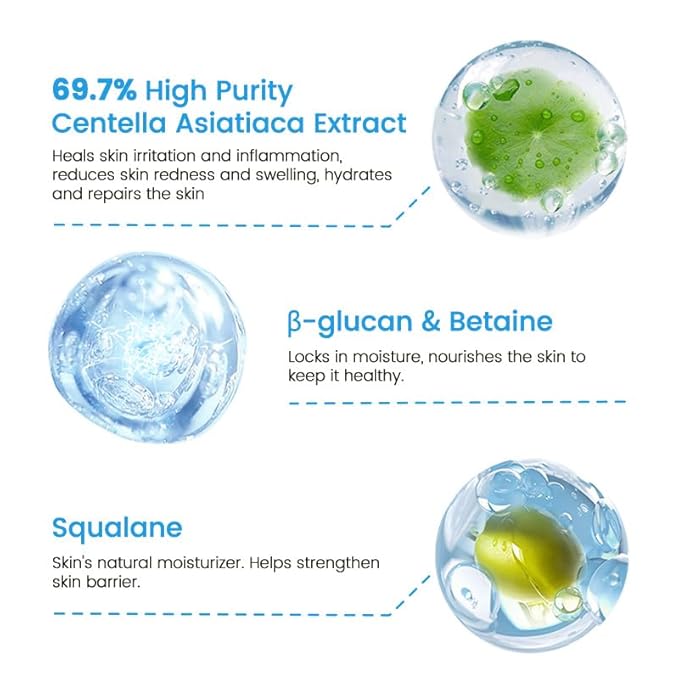 RUNBEN Baby Face Gel Cream with Centella Asiatiaca | Lightweight Toddler Moisturizer | Clean & Gentle Lotion for Kids Sensitive Skin | Waterless Formula | Fragrance Free | 2.64 oz