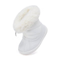 BMCiTYBM Baby Snow Boots Waterproof Infant Boy Girl Winter Booties Nonslip Lightweight Outdoor Warm Shoes for First Walkers 6 9 12 18 24 Months White Size 12-18 Months Toddler