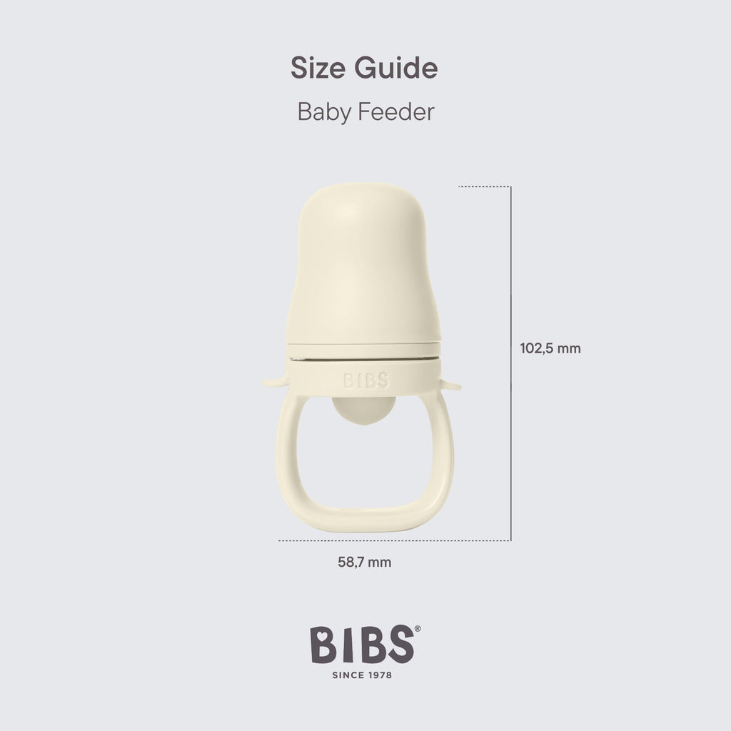 BIBS Baby Feeder, 4+ Months, Teething & Self-Feeding, Fossil Grey