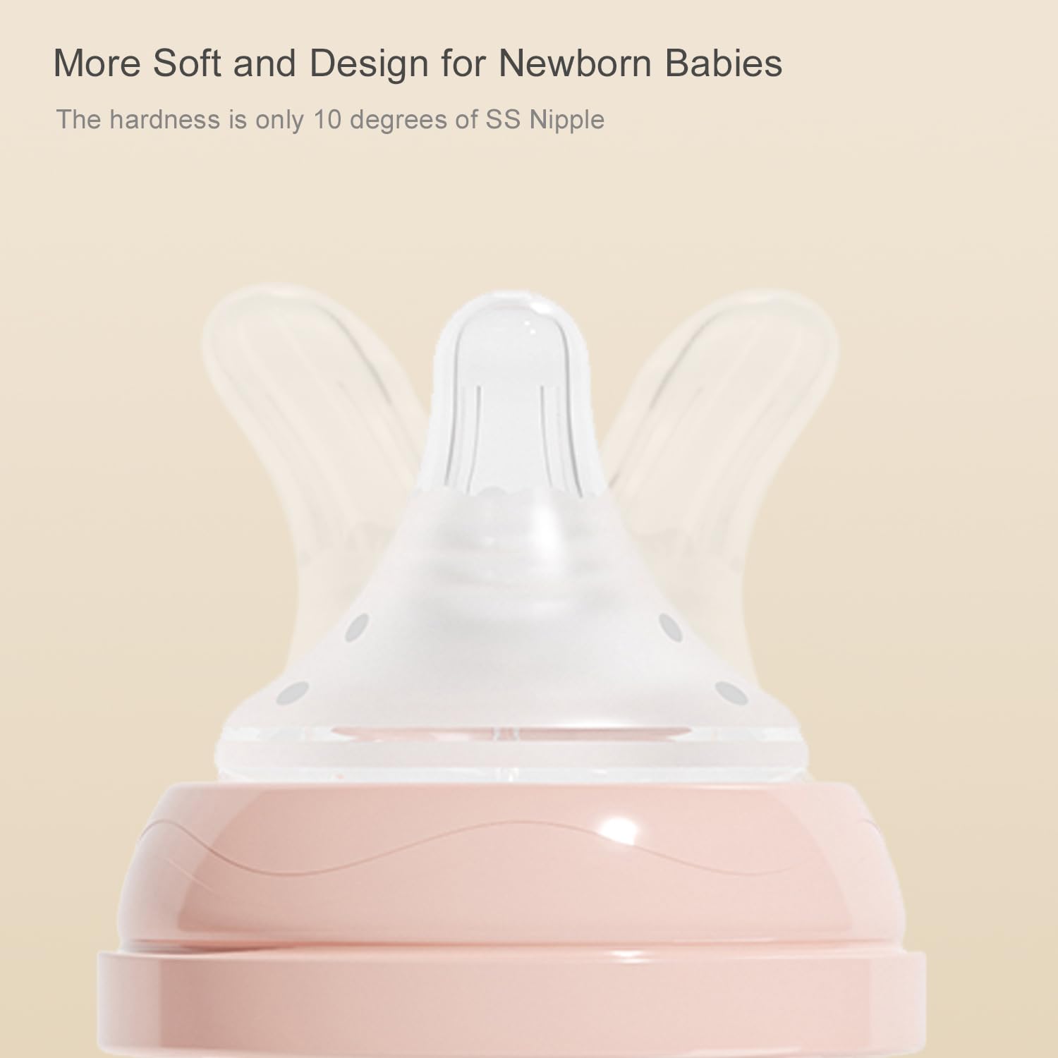 Gulicola PP (NOT Glass) Baby Breastfeeding Bottles, Medium Flow Nipples (M), 3 Months +, Wide Neck, White, 8 oz - 4 Pack