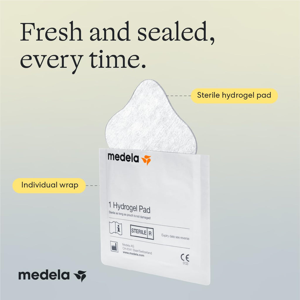 Medela Soothing Hydrogel Pads for Nipples, Reusable 24 Hours, Pack of 4
